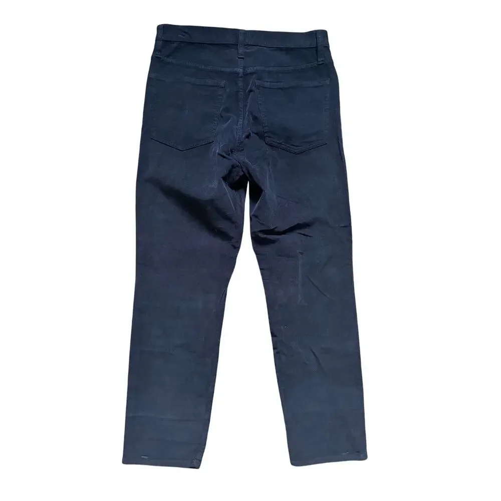 NWT J.Crew 9” Vintage Straight Corduroy Pants Black Size 30 High Rise